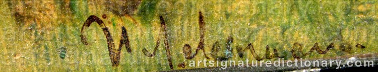 Authentic signature by Isaac Ilitch LEVITAN on artwork