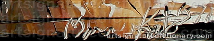 Authentic signature by Morris KATZ on  artwork