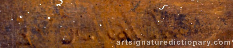 Authentic signature by Godfried SCHALCKEN on  artwork