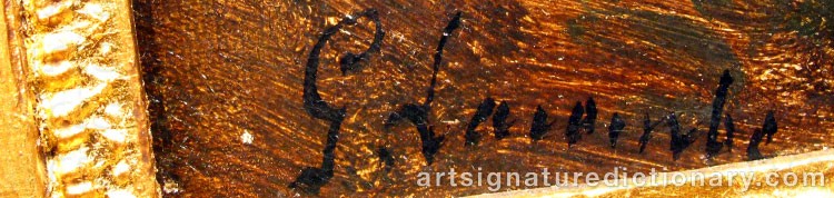 Proven forgery of Georges ‘Gl’ LACOMBE signature - counterfeit example