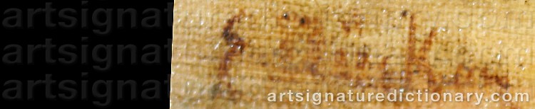 Authentic signature by Eugen Gustav DÜCKER on Painting/Watercolour artwork