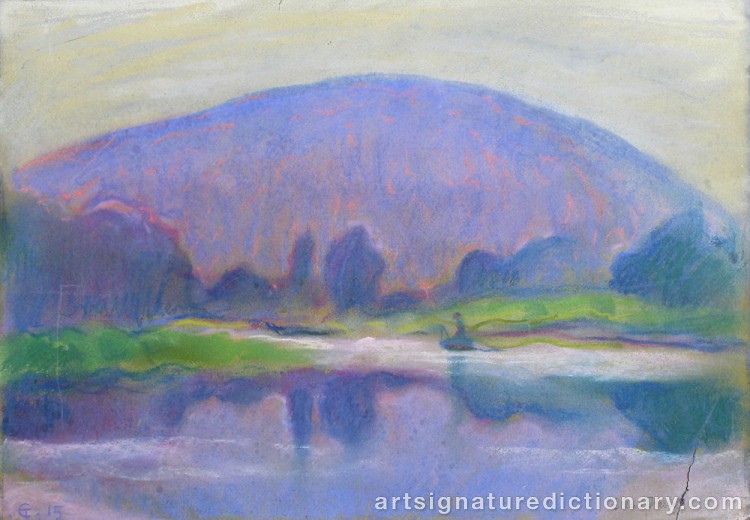 Close-up details showing Ellen THESLEFF signature forgery characteristics