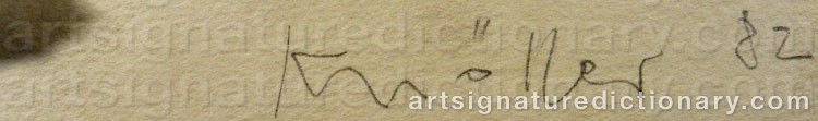 Authentic signature by Paco KNÖLLER on artwork