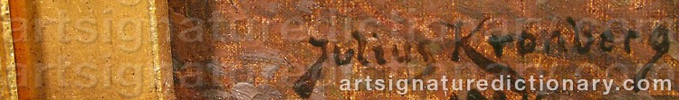 Signature by Julius KRONBERG