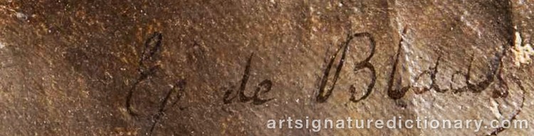 Authentic signature by Eugene Von BLASS on  artwork