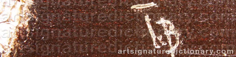 Authentic signature by Tuomas Von BOEHM on  artwork