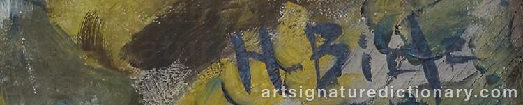 Authentic signature by Helmi BIESE on Painting/Watercolour artwork