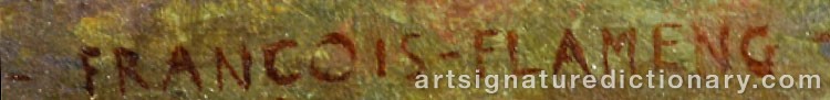Authentic signature by Francois FLAMENG on  artwork
