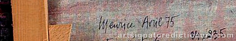 Authentic signature by Jean Michel MEURICE on  artwork