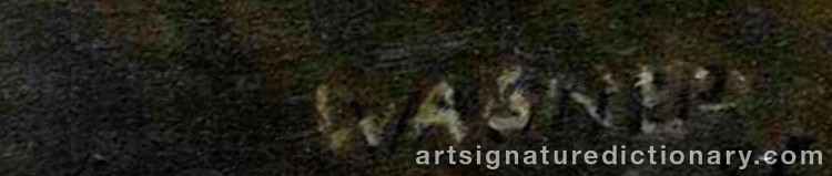 Authentic signature by Reiner WAGNER on  artwork