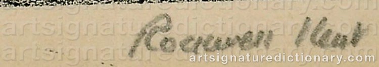 Authentic signature by Rockwell KENT on artwork