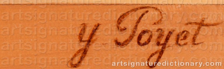 Authentic signature by Yves POYET on Painting/Watercolour artwork