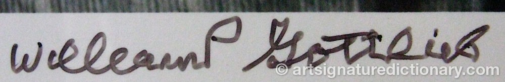 Authentic signature by William P. GOTTLIEB on  artwork