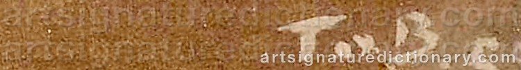 Authentic signature by Tuomas Von BOEHM on  artwork