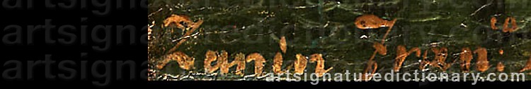 Authentic signature by Francesco ZANIN on artwork