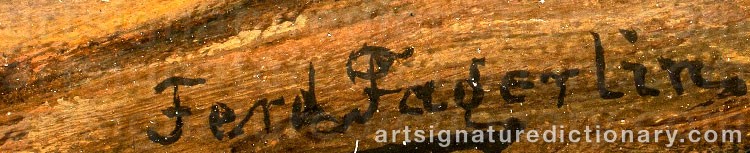 Signature by Ferdinand FAGERLIN