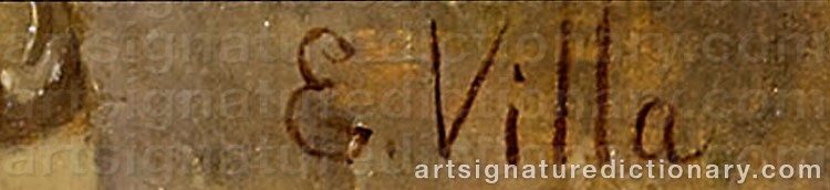 Authentic signature by Émile VILLA on  artwork