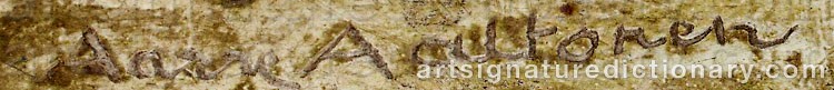 Signature by Aarre AALTONEN