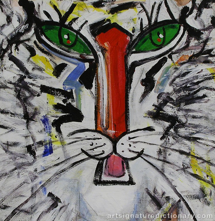 Close-up details showing Madelaine ‘M Pyk’ PYK signature forgery characteristics