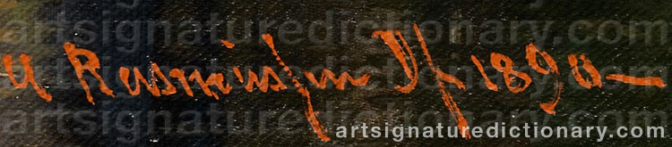 Signature by Georg Anton RASMUSSEN