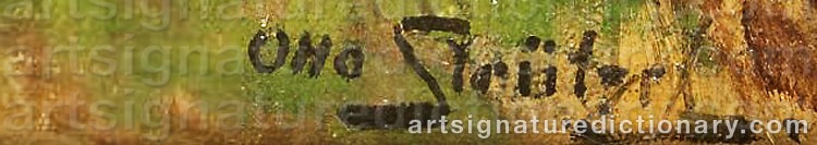 Authentic signature by Otto STRÜTZEL on Painting/Watercolour artwork