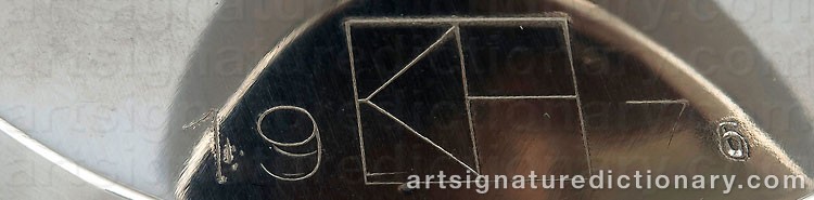 Authentic signature by Kari HUHTAMO on artwork