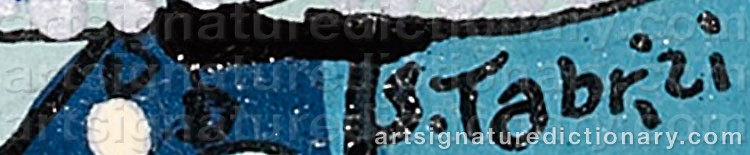 Authentic signature by Sadegh TABRIZI on  artwork