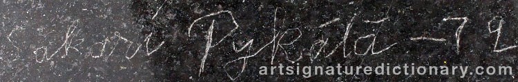 Authentic signature by Sakari PYKÄLÄ on  artwork