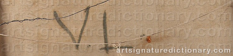 Authentic signature by Vilhelm LUNDSTRØM on  artwork