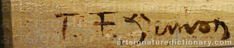 Authentic signature by Tavik Frantisek SIMON on  artwork