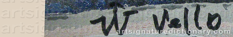Authentic signature by Vello VÄÄRTNÖU on  artwork