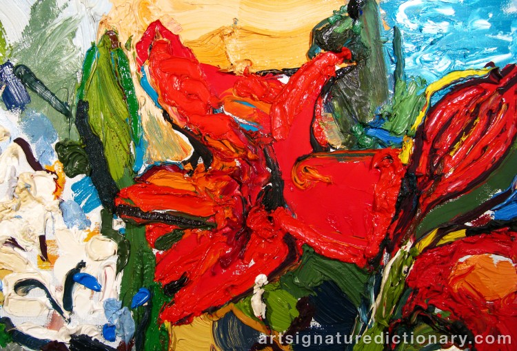 Close-up details showing Albin AMELIN signature forgery characteristics