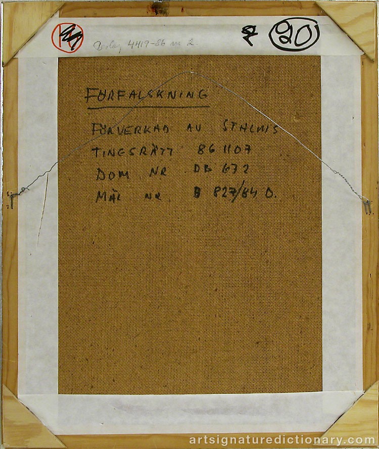 Close-up details showing Joan MIRO signature forgery characteristics