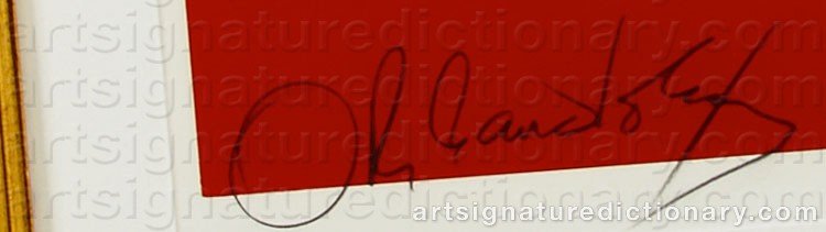 Authentic signature by Orlando AGUDELO BOTERO on  artwork