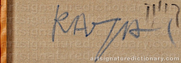 Authentic signature by Alain RAYA-SORKINE on artwork