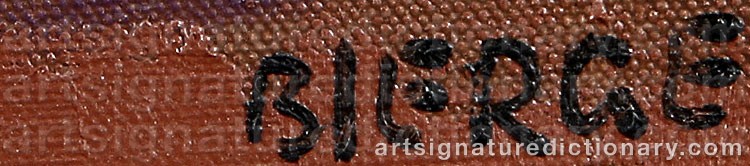 Authentic signature by Roland BIERGE on Painting/Watercolour artwork