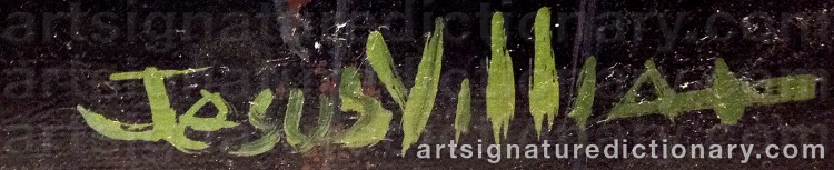 Authentic signature by Jesus VILLAR MARTINEZ on Painting/Watercolour artwork