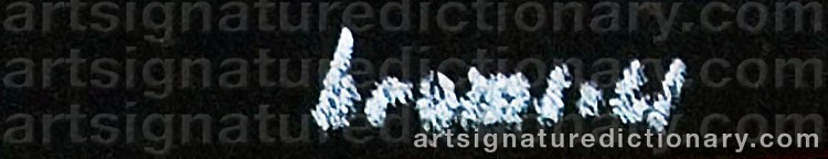 Authentic signature by Arvid BROMS on Painting/Watercolour artwork