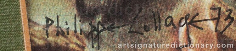 Authentic signature by Jean-Paul PHILIPPE on Painting/Watercolour artwork