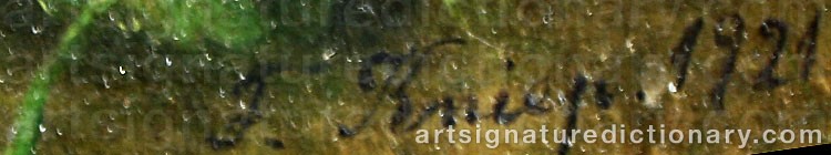 Authentic signature by Frieda KNIEP on  artwork