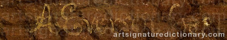 Signature by Adrianus EVERSEN