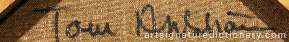 Authentic signature by Tom AHLSTRÖM on  artwork