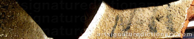 Authentic signature by Nils HALLBERG on  artwork