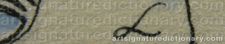 Authentic signature by Rune LINDSTRÖM on  artwork