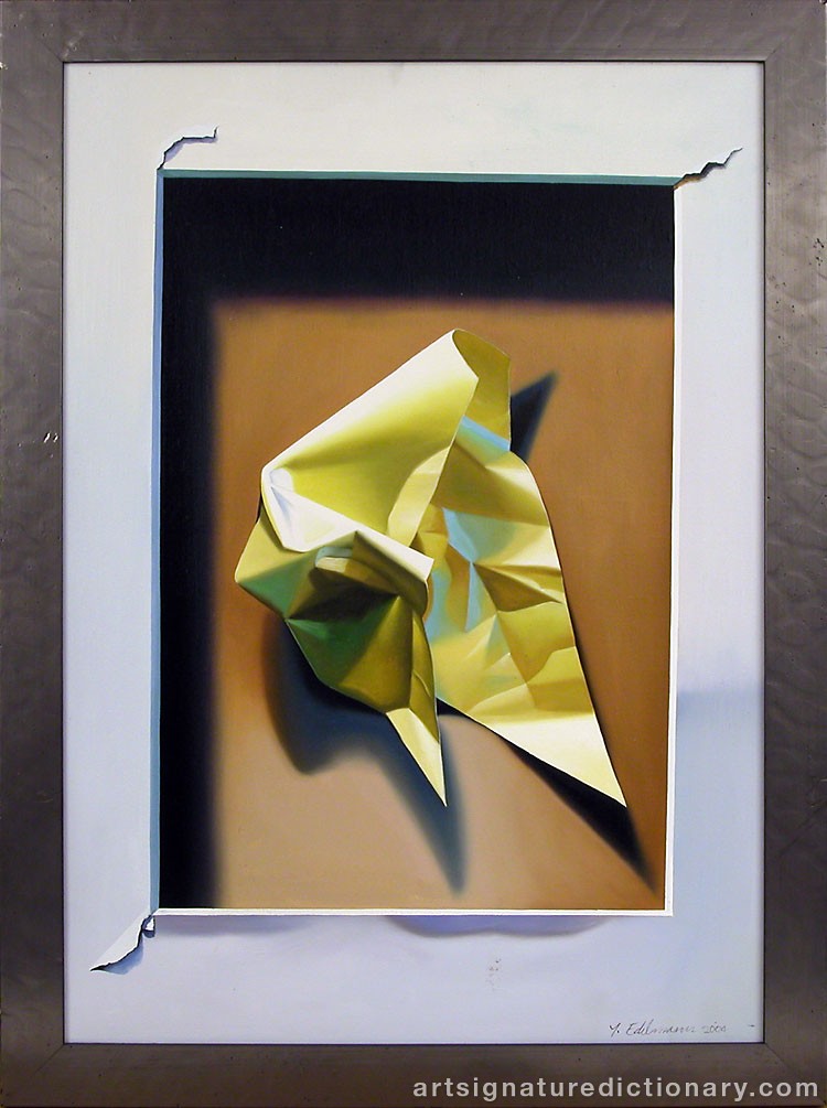 Close-up details showing Yrjö EDELMANN signature forgery characteristics