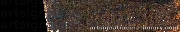 Authentic signature by August GERASCH on  artwork