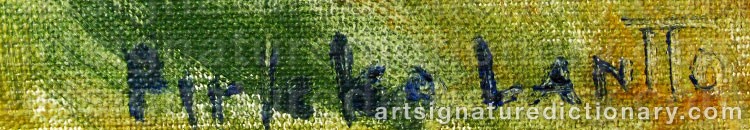 Authentic signature by Pirkko LANTTO on  artwork