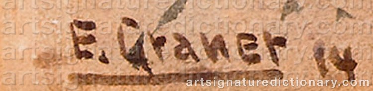 Authentic signature by Ernst GRANER on artwork