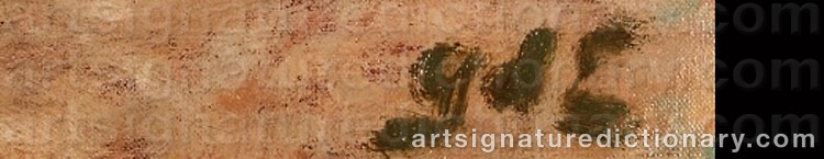 Authentic signature by Georges ‘Gde’ D'ESPAGNAT on artwork