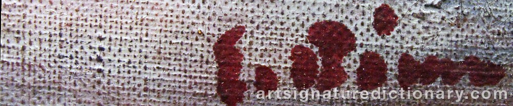 Authentic signature by Eric BIUW on  artwork